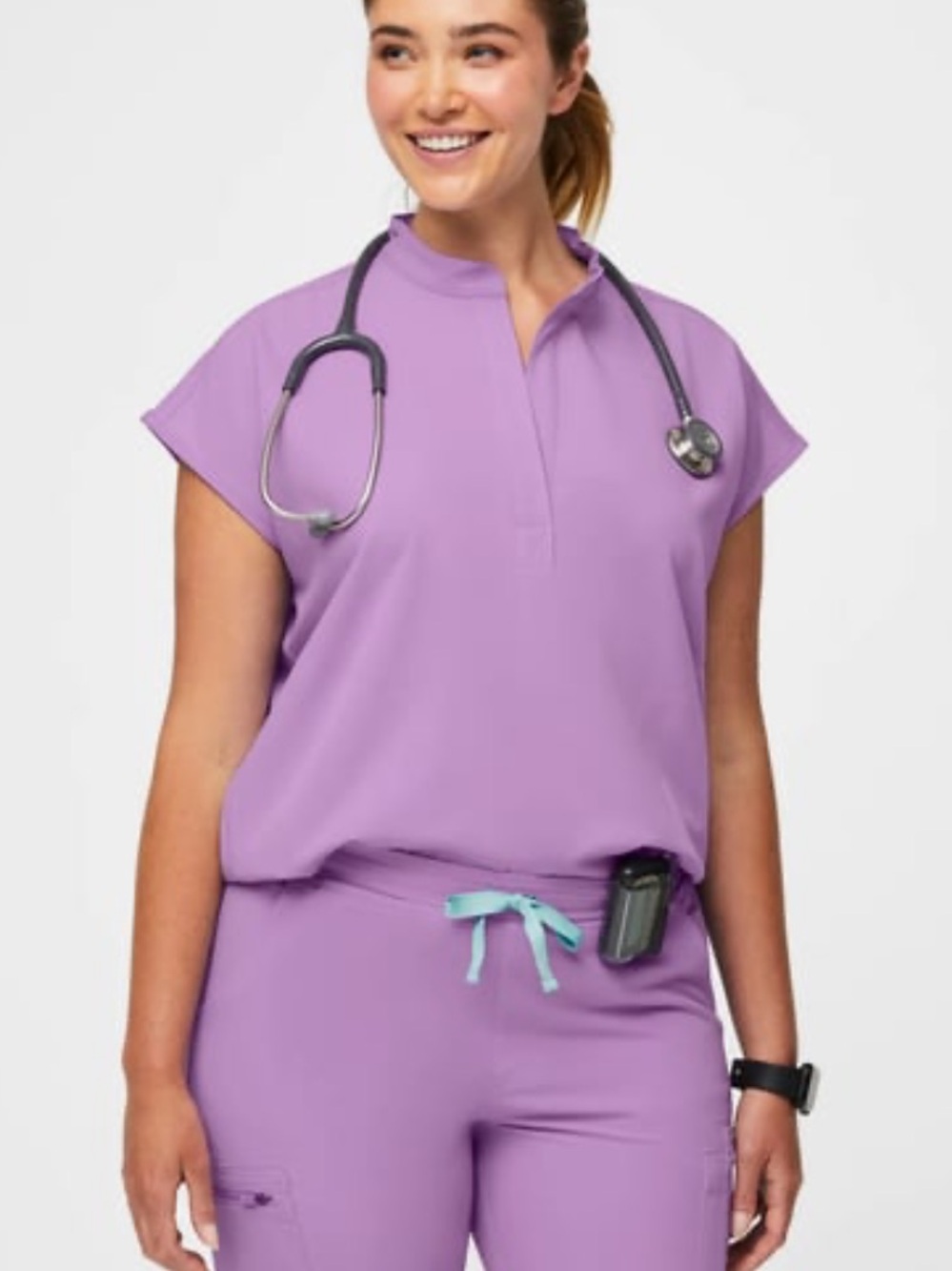 FIGS Lilac Dawn Rafaela Scrub Top XXS